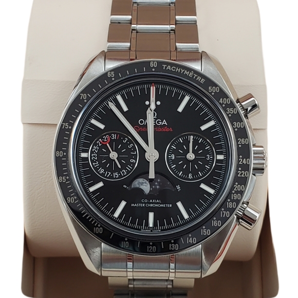 100% Authentic OMEGA Speedmaster Co-Axial Chronograph Moonphase Watch - Picture 2 of 16